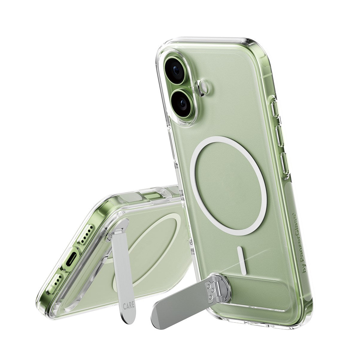 CARE by PanzerGlass® Case Transparent w. Kickstand & MagSafe iPhone 17